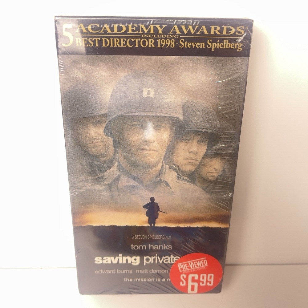 Saving Private Ryan VHS Tom Hanks‎ Matt Damon WW2 Spielberg